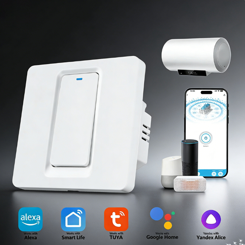 Smart Light Switch Wifi - 스마트 온수기 스위치/WiFi&블루투스 터치 컨트롤은 Alexa/Google