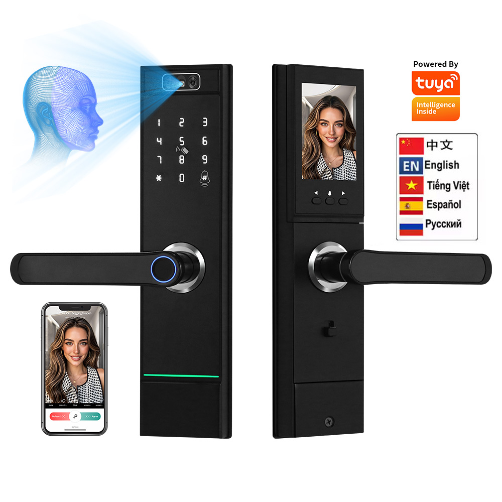 Smart Door Lock Wifi - 고보안 도매 3D 얼굴 인식 지문