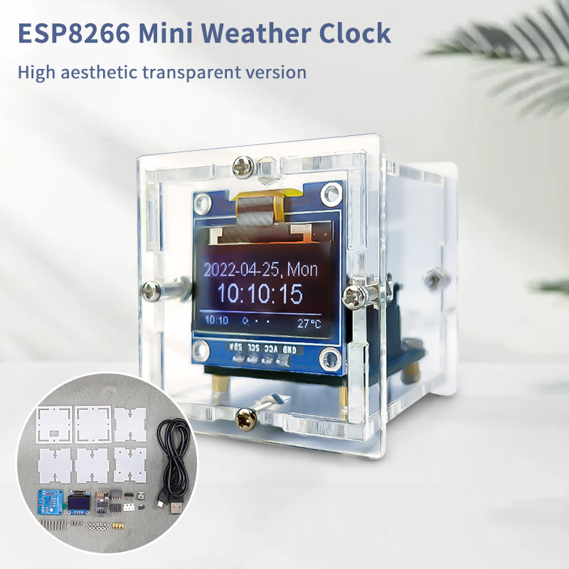 ESP8266 미니 날씨 시계 키트 DIY 납땜 프로젝 - Electronics Project Kit 리뷰 및 가격