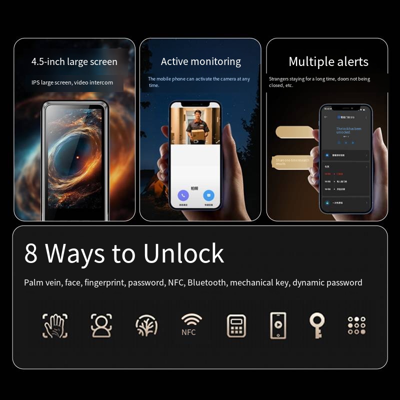 샤오미 미지아 미홈 앱 지문 도어벨 3D 얼굴 손바닥  - Smart Door Lock Wifi 리뷰 및 가격