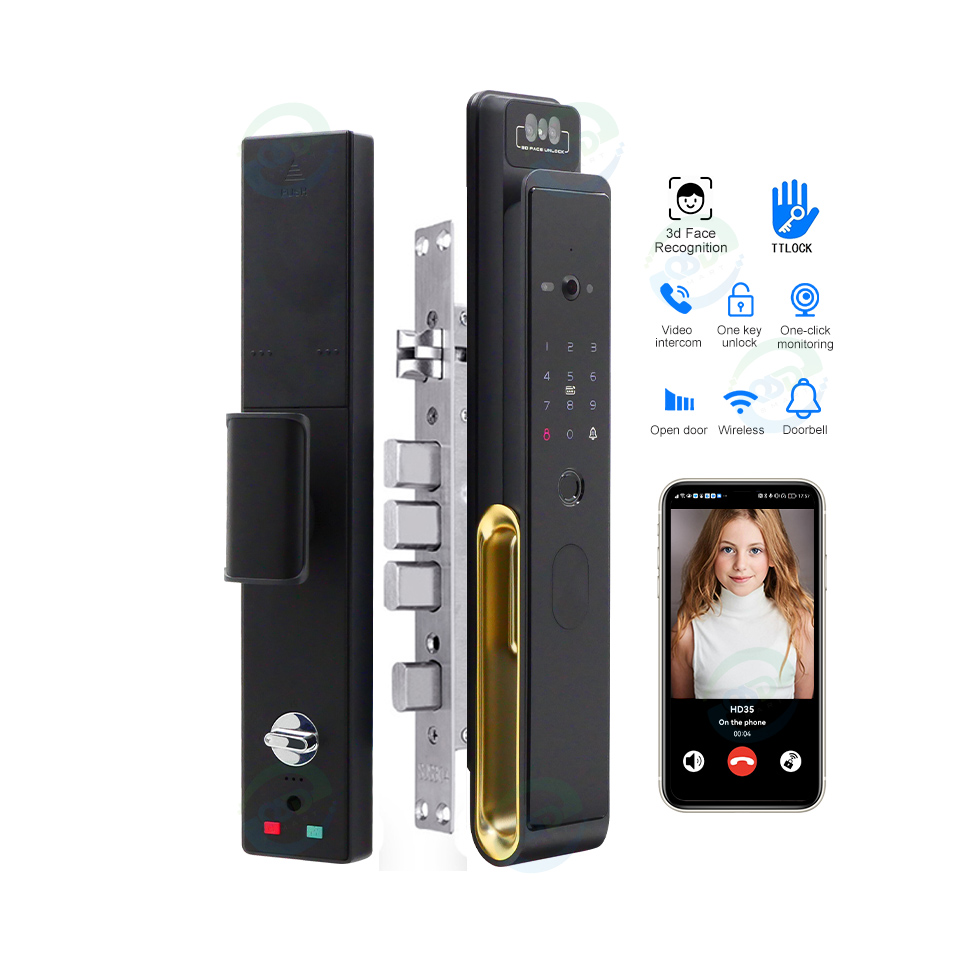 와이파이 비디오 인터콤 얼굴 인식 도어락 카메라 실시간 - Smart Door Lock Wifi 리뷰 및 가격