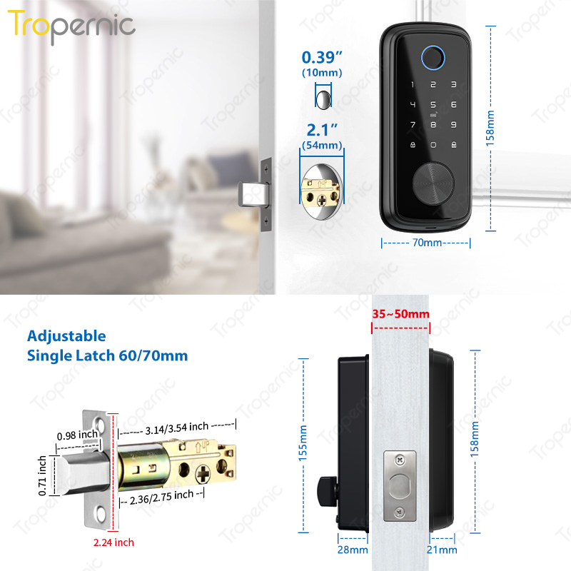 투야 지그비 문짝 데드볼트 잠금, 생체 인식 지문 잠금 - Smart Door Lock Wifi 리뷰 및 가격